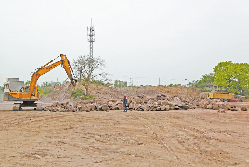 合安高速公路大石互通项目建设现场