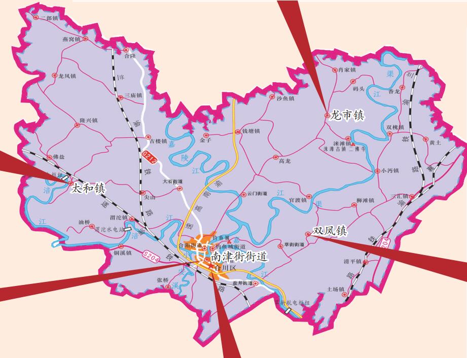 合川区太和镇地图图片